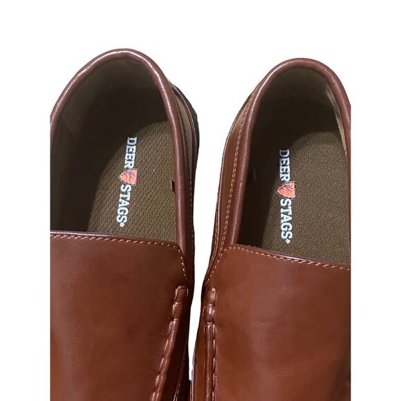 Deer Stags Driving Loafers Synthetic Leather Brown Size 7M - Picture 4 of 10